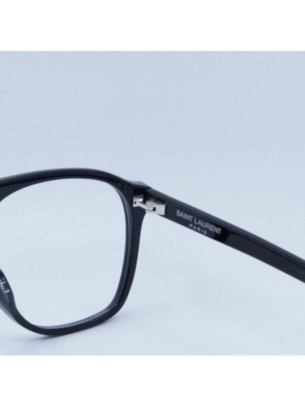 Saint Laurent SL596 DUNE OPT 001 Eyeglasses Shiny Black 58mm Aviator Frame - Picture 6 of 11